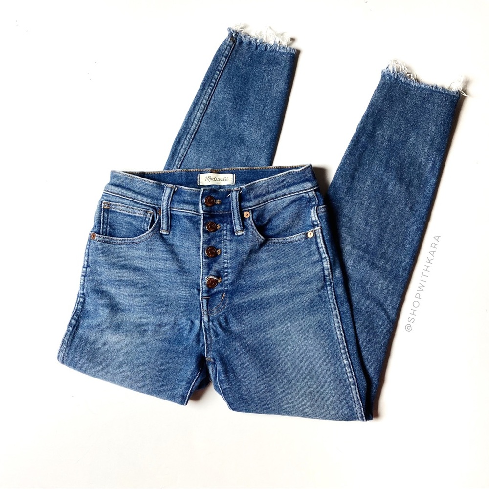 Madewell Button Fly 10” High Rise Skinny Jeans 25